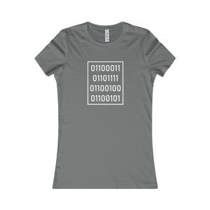 "Code" in Binary - Women's Favorite Style Tee