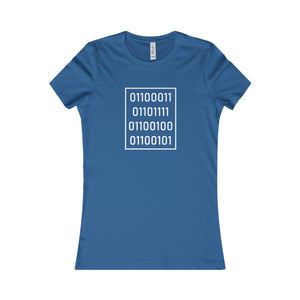 "Code" in Binary - Women's Favorite Style Tee