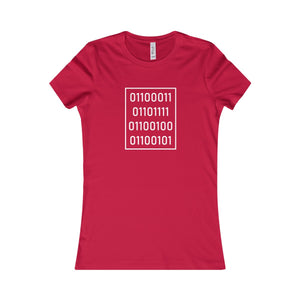 "Code" in Binary - Women's Favorite Style Tee