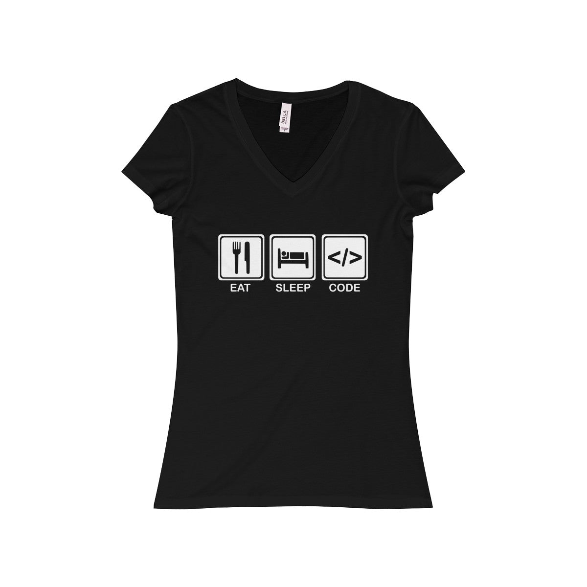 Eat, Sleep, Code - Women's Premium V-Neck Tee