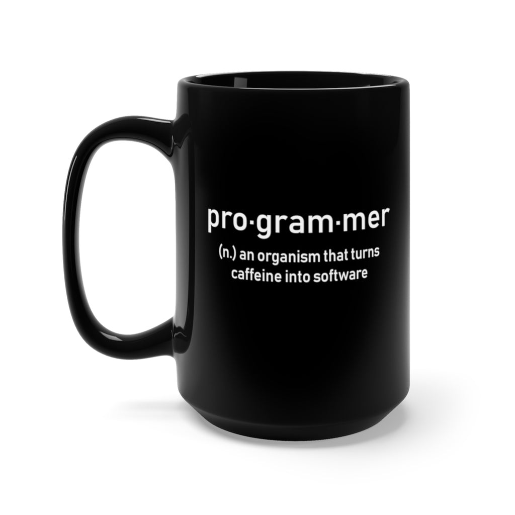 Programmer Definition Black Mug 15oz