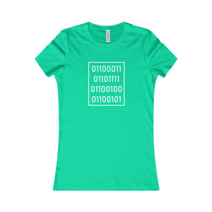 "Code" in Binary - Women's Favorite Style Tee