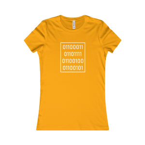 "Code" in Binary - Women's Favorite Style Tee