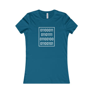 "Code" in Binary - Women's Favorite Style Tee