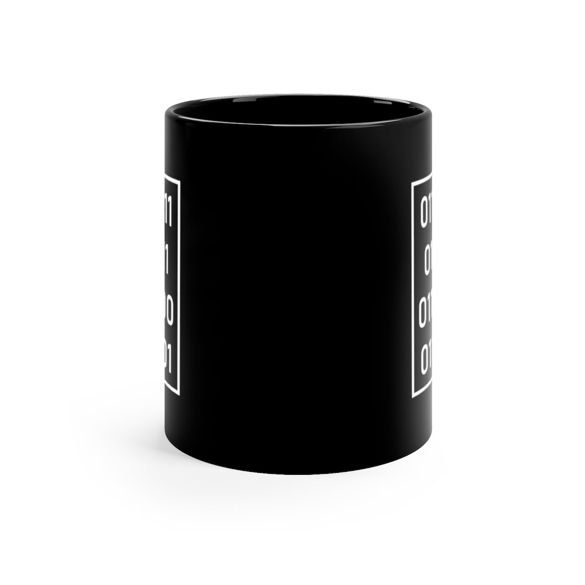 "Code" in Binary - Black mug 11oz