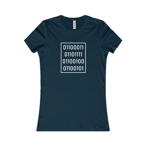 "Code" in Binary - Women's Favorite Style Tee