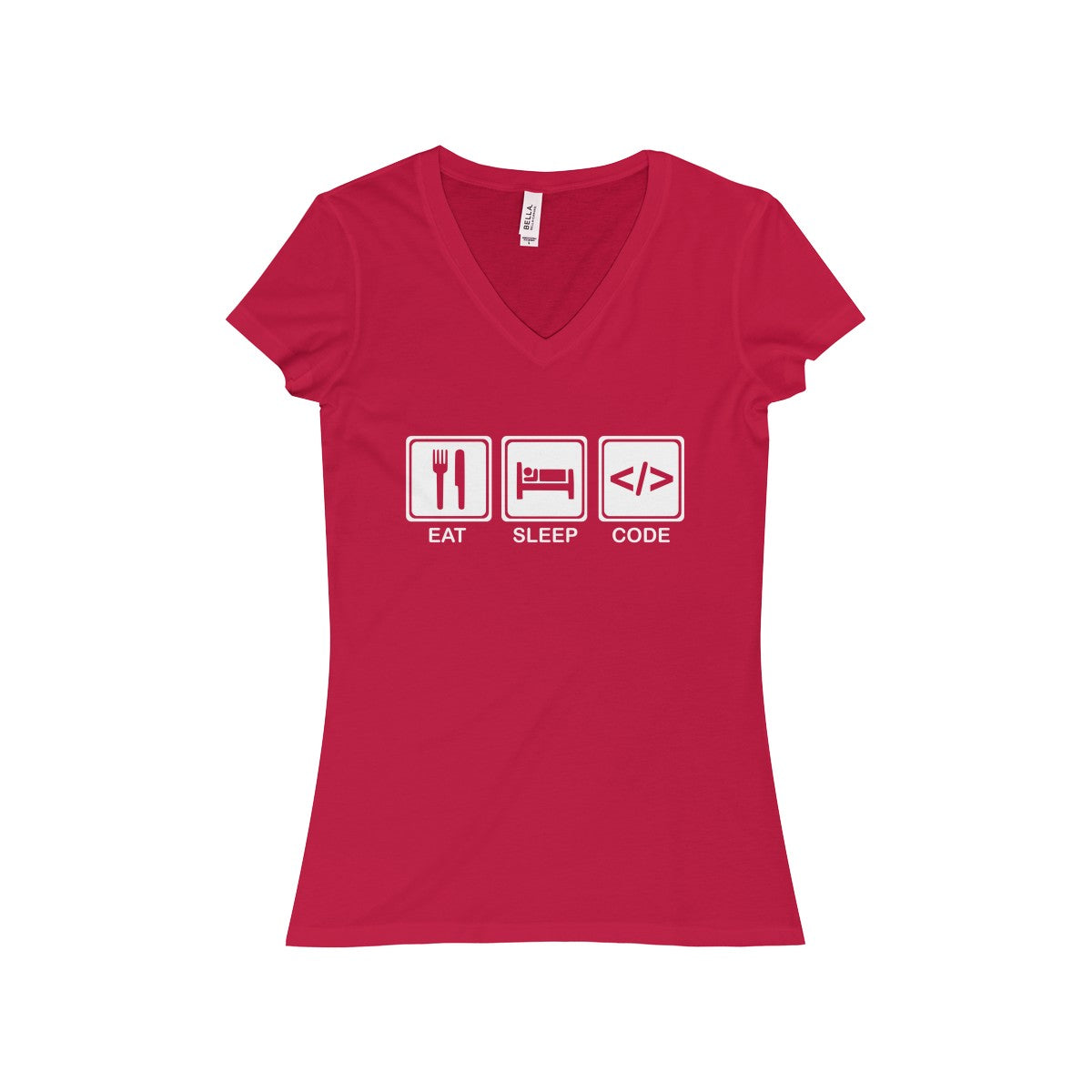 Eat, Sleep, Code - Women's Premium V-Neck Tee