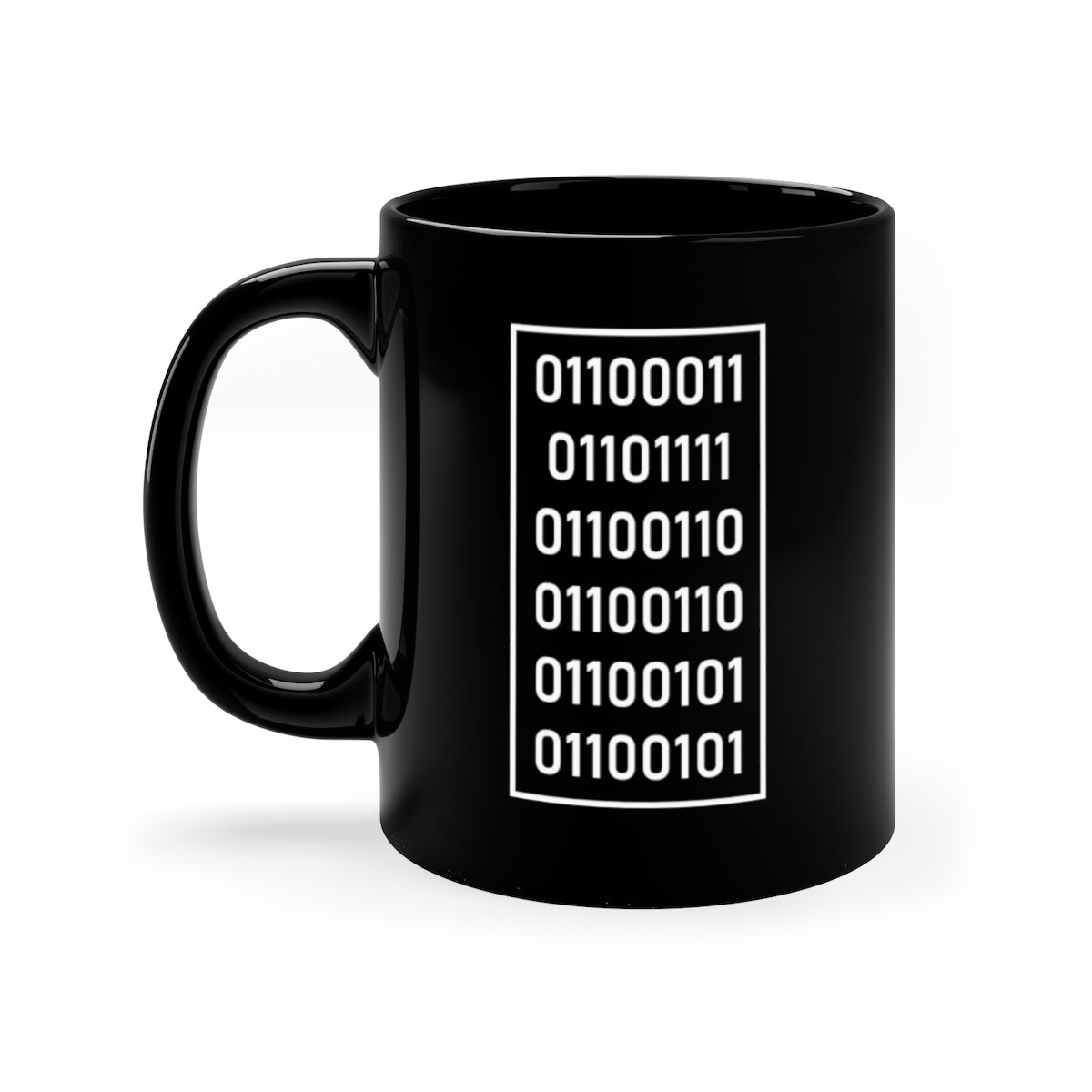 "Coffee" in Binary - Black mug 11oz