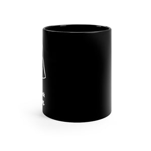 Lack of ; - Black mug 11oz