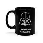 Lack of ; - Black mug 11oz