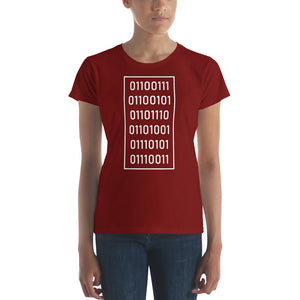 "Genius" in Binary - Women's Premium Fitted T-Shirt