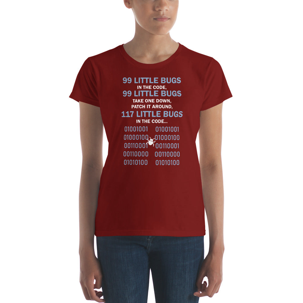 117 LIttle Bugs In The Code - Women's Premium Fitted T-shirt