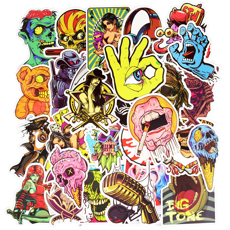 100 pcs Horror Stickerbomb